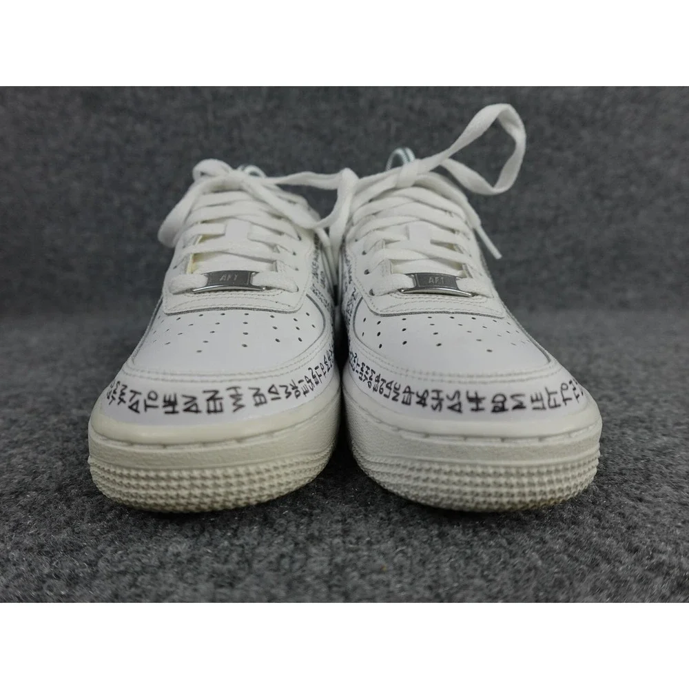 Nike Air Force 1 Low Custom Leah Kirsch White Graffiti Script AF1 4.5Y 6 Women‎